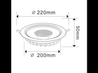 10 x led inbouwspot – 30w – 3000k warm wit – cob – rond – 2700 lm – ø300 mm – ip20 - afbeelding 3 van  4