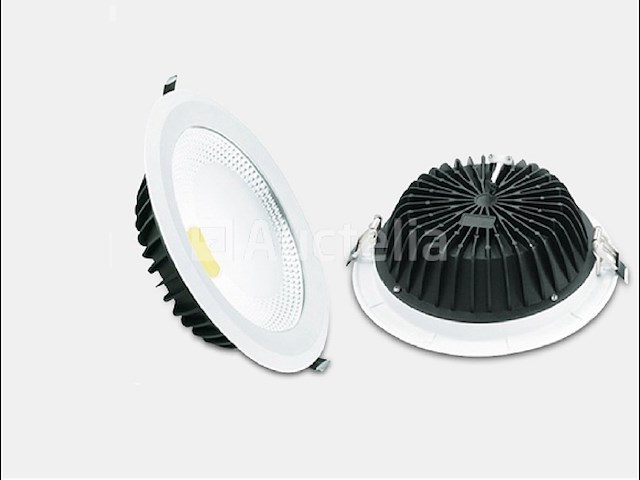 10 x led inbouwspot – 30w – 3000k warm wit – cob – rond – 2700 lm – ø300 mm – ip20 - afbeelding 4 van  4
