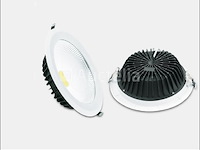 10 x led inbouwspot – 30w – 3000k warm wit – cob – rond – 2700 lm – ø300 mm – ip20 - afbeelding 4 van  4