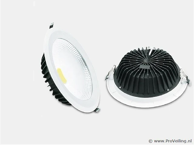 10 x led inbouwspot – 30w – 3000k warm wit – cob – rond – 2700 lm – ø300 mm – ip20 - afbeelding 2 van  4