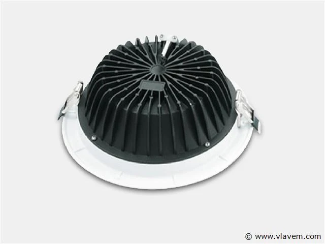 10 x led inbouwspot – 30w – 3000k warm wit – cob – rond – 2700 lm – ø300 mm – ip20 - afbeelding 3 van  4