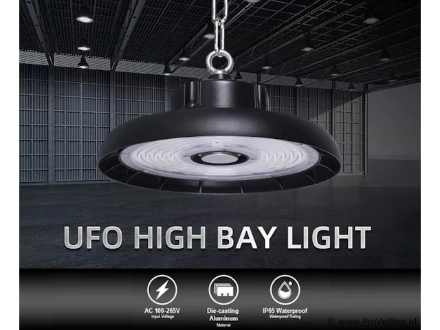10 x led-lamp highbay 200w – 150 lm/w – 3cct verstelbaar (3000k/4500k/6500k) – ip65 waterdicht - afbeelding 1 van  5