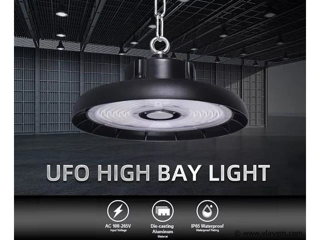 10 x led-lamp highbay 200w – 150 lm/w – 3cct verstelbaar (3000k/4500k/6500k) – ip65 waterdicht - afbeelding 1 van  5