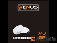 10 x led paneel - rond - 30w opbouw - kleur kader : wit 3000k ((warm wit)) - afbeelding 1 van  4