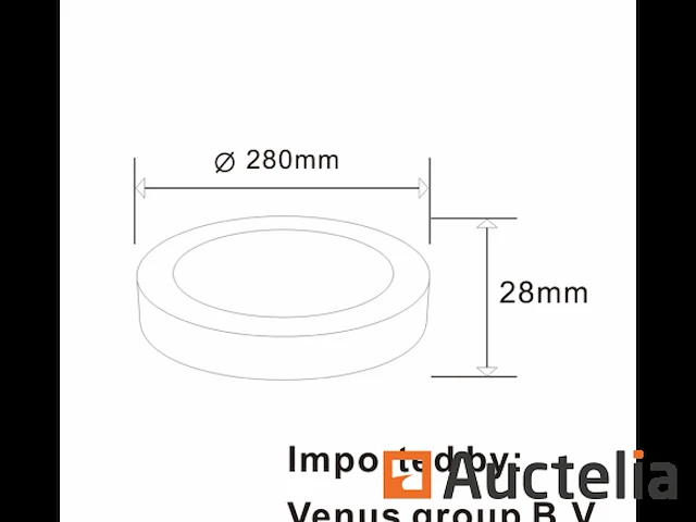 10 x led paneel - rond - 30w opbouw - kleur kader : wit 3000k ((warm wit)) - afbeelding 2 van  4