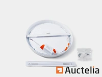 10 x led paneel - rond - 30w opbouw - kleur kader : wit 3000k ((warm wit)) - afbeelding 3 van  4