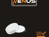 10 x led paneel - rond - 30w opbouw - kleur kader : wit 3000k ((warm wit)) - afbeelding 5 van  5