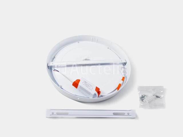 10 x led paneel - rond - 30w opbouw - kleur kader : wit 6500k (koud wit) - afbeelding 1 van  4