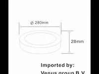 10 x led paneel - rond - 30w opbouw - kleur kader : wit 6500k (koud wit) - afbeelding 4 van  4