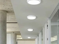 10 x led paneel - rond - 30w opbouw - kleur kader : wit 6500k (koud wit) - afbeelding 1 van  5