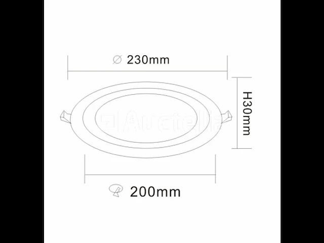 10 x led paneel - tweekleurig : blauw + wit 18w + 6w - afbeelding 3 van  4