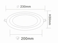 10 x led paneel - tweekleurig : blauw + wit 18w + 6w - afbeelding 4 van  5