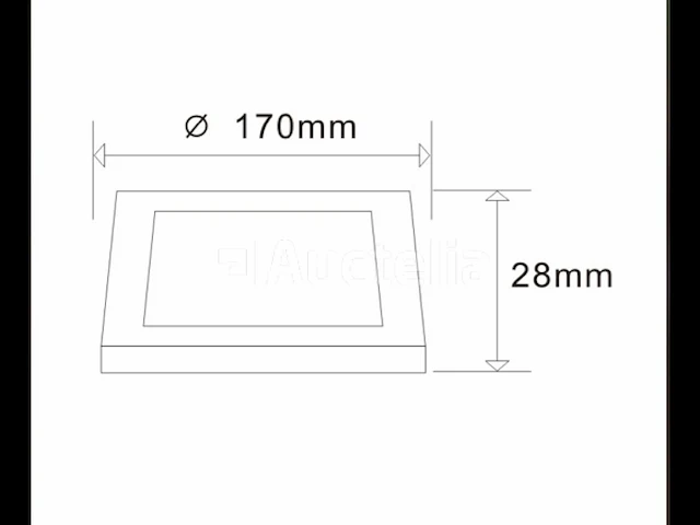 10 x led paneel 12w - led smd - opbouw - vierkant - 3000k (warm wit) - afbeelding 4 van  4