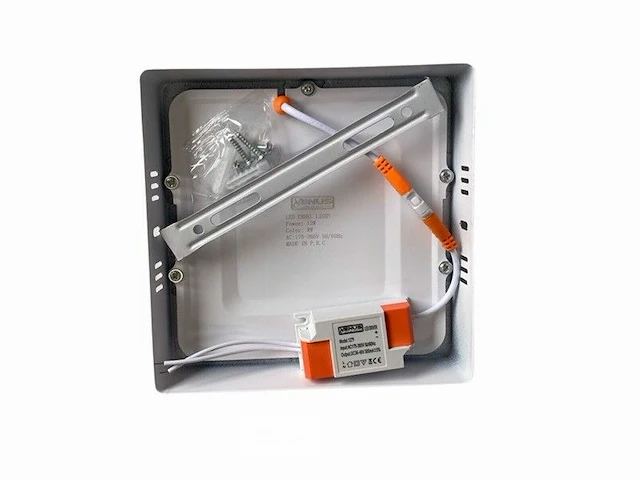 10 x led paneel 12w - led smd - opbouw - vierkant - 3000k (warm wit) - afbeelding 3 van  5