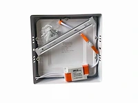 10 x led paneel 12w - led smd - opbouw - vierkant - 3000k (warm wit) - afbeelding 3 van  5
