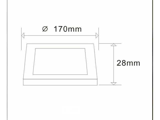 10 x led paneel 12w - led smd - opbouw - vierkant - 3000k (warm wit) - afbeelding 4 van  5