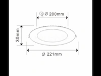 10 x led paneel 18w - led smd - inbouw - rond - 6500k (daglicht) - afbeelding 1 van  4