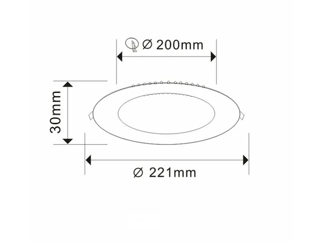 10 x led paneel 18w - led smd - inbouw - rond - 6500k (daglicht) - afbeelding 4 van  5
