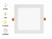 10 x led paneel 18w - led smd - inbouw - vierkant - 6500k (daglicht) - afbeelding 1 van  5