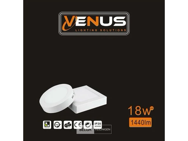 10 x led paneel 18w - led smd - opbouw - vierkant - 3000k (warm wit) - afbeelding 4 van  5