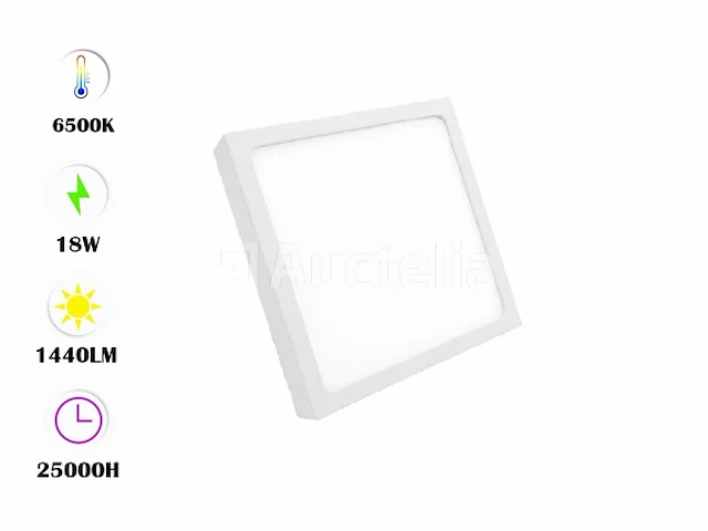 10 x led paneel 18w - led smd - opbouw - vierkant - 6500k (daglicht) - afbeelding 2 van  4