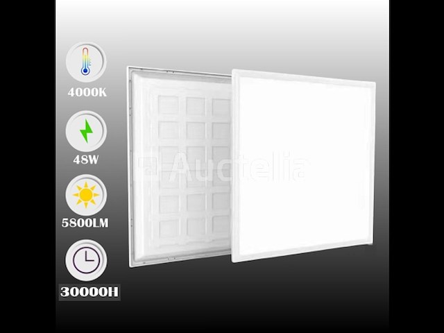 10 x led-paneel 45w – 595 × 595 mm – 3375 lumen – 4200k neutraal wit – super eco - afbeelding 3 van  5