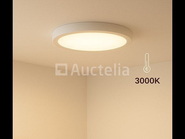 10 x led-paneel – ronde opbouwmontage – 30w – 3000k – warm wit - afbeelding 3 van  5