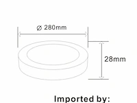 10 x led-paneel – ronde opbouwmontage – 30w – 3000k – warm wit - afbeelding 3 van  4