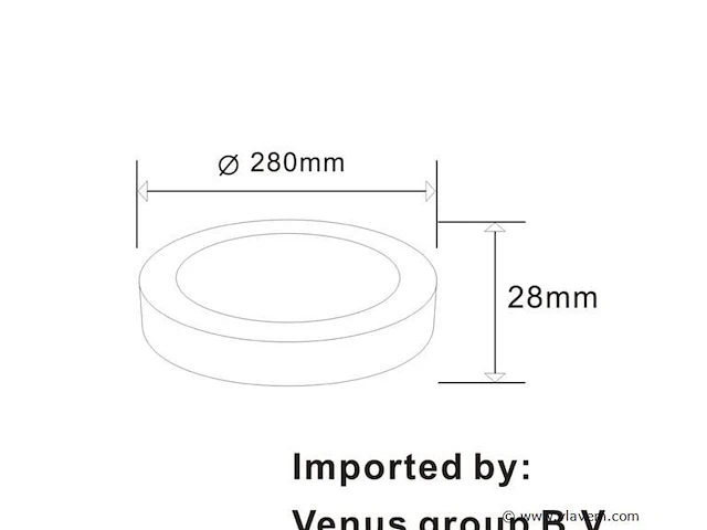 10 x led-paneel – ronde opbouwmontage – 30w – 3000k – warm wit - afbeelding 3 van  4