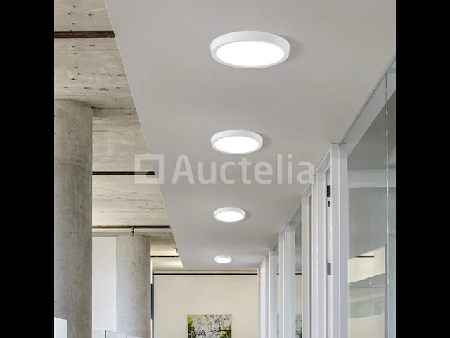 10 x led-paneel – ronde opbouwmontage – rond – 30w – 6500k – koud wit - afbeelding 1 van  4