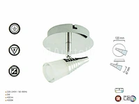 10 x led plafondspot – di02 – 5w – 4000k – neutraal wit – zilver - afbeelding 1 van  4