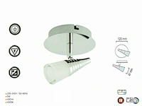 10 x led plafondspot – di02 – 5w – 4000k – neutraal wit – zilver - afbeelding 5 van  5