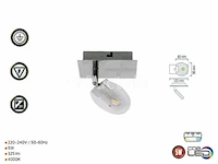 10 x led plafondspot – hl7161l – 5w – 4000k – neutraal wit – zilver - afbeelding 2 van  4