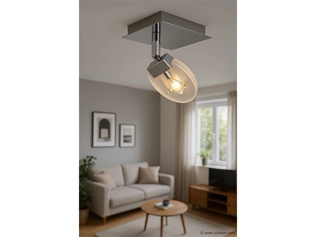 10 x led plafondspot – hl7161l– 5w – 4000k – neutraal wit – zilver - afbeelding 1 van  4