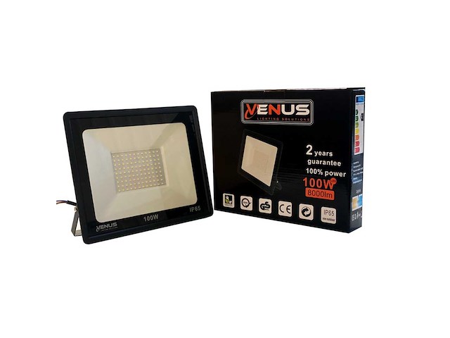 10 x led schijnwerper 100w – 6500k koud wit – ip65 – 8000 lm – smd - afbeelding 1 van  4