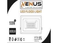 10 x led schijnwerper 100w – 6500k koud wit – ip65 – 8000 lm – smd - afbeelding 3 van  4
