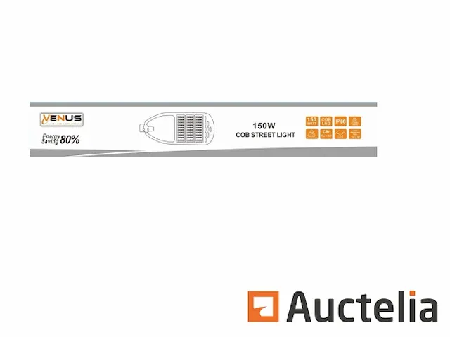 10 x led straatverlichting 150w met sensor -6500k koud wit - afbeelding 2 van  4