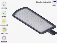 10 x led straatverlichting 200w - 6500k koud wit - afbeelding 1 van  5