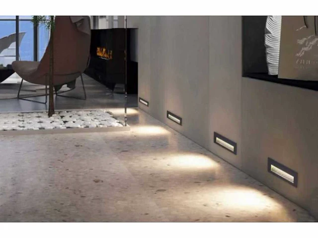 10 x led trapverlichting 6w – 540 lm – 3000k witc warm – ip65 waterdicht – rechthoekig – antraciet (ly05) - afbeelding 3 van  3