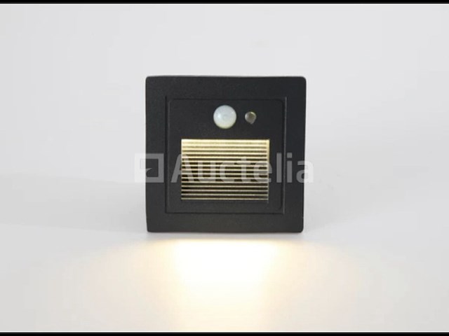 10 x led trapverlichting met sensor – 3w – 270 lm – 3000k witwarm – ip65 waterdicht – inbouw vierkant – antraciet (ly03) - afbeelding 4 van  4