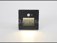 10 x led trapverlichting met sensor – 3w – 270 lm – 3000k witwarm – ip65 waterdicht – inbouw vierkant – antraciet (ly03) - afbeelding 4 van  4