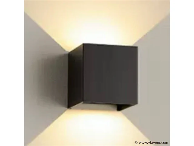 10 x led wandlamp - bidirectioneel - 10w - kubus zwart (sw-2312-2) - afbeelding 2 van  5