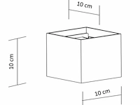10 x led wandlamp - bidirectioneel - kubus (sw-2312-2) - 10w warm wit - afbeelding 5 van  6