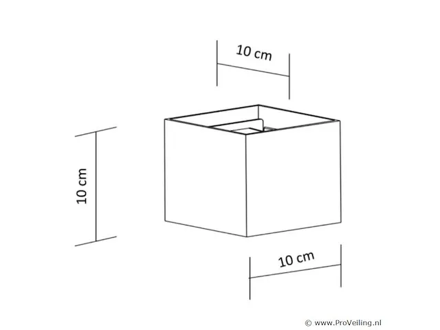 10 x led wandlamp - bidirectioneel - kubus (sw-2312-2) - 10w (wit) - afbeelding 4 van  5