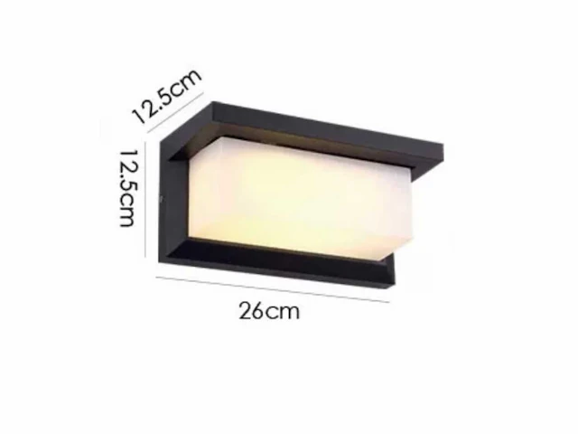 10 x led wandlamp 12w - warm wit 3500k (saw-02) - afbeelding 4 van  4