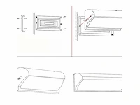 10 x led wandlamp 12w - warm wit 3500k (saw-05) - afbeelding 4 van  4