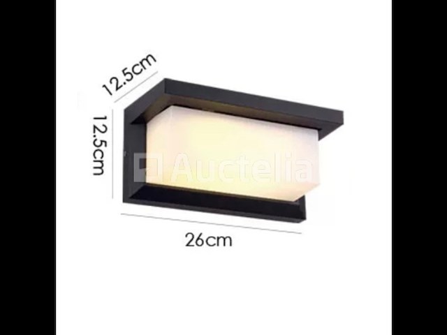10 x led wandlamp 12w – 3500k neutraal wit – zwart – ip54 (saw-02) - afbeelding 4 van  4