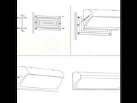 10 x led wandlamp 12w – 3500k neutraal wit – zwart – ip54 (saw-05) - afbeelding 1 van  4