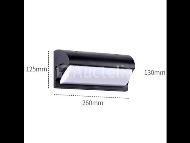 10 x led wandlamp 12w – 3500k neutraal wit – zwart – ip54 (saw-05) - afbeelding 3 van  4