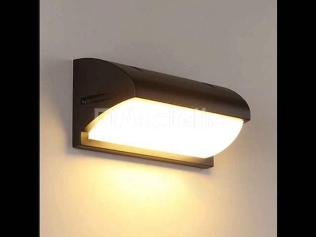 10 x led wandlamp 12w – 3500k neutraal wit – zwart – ip54 (saw-05) - afbeelding 4 van  4